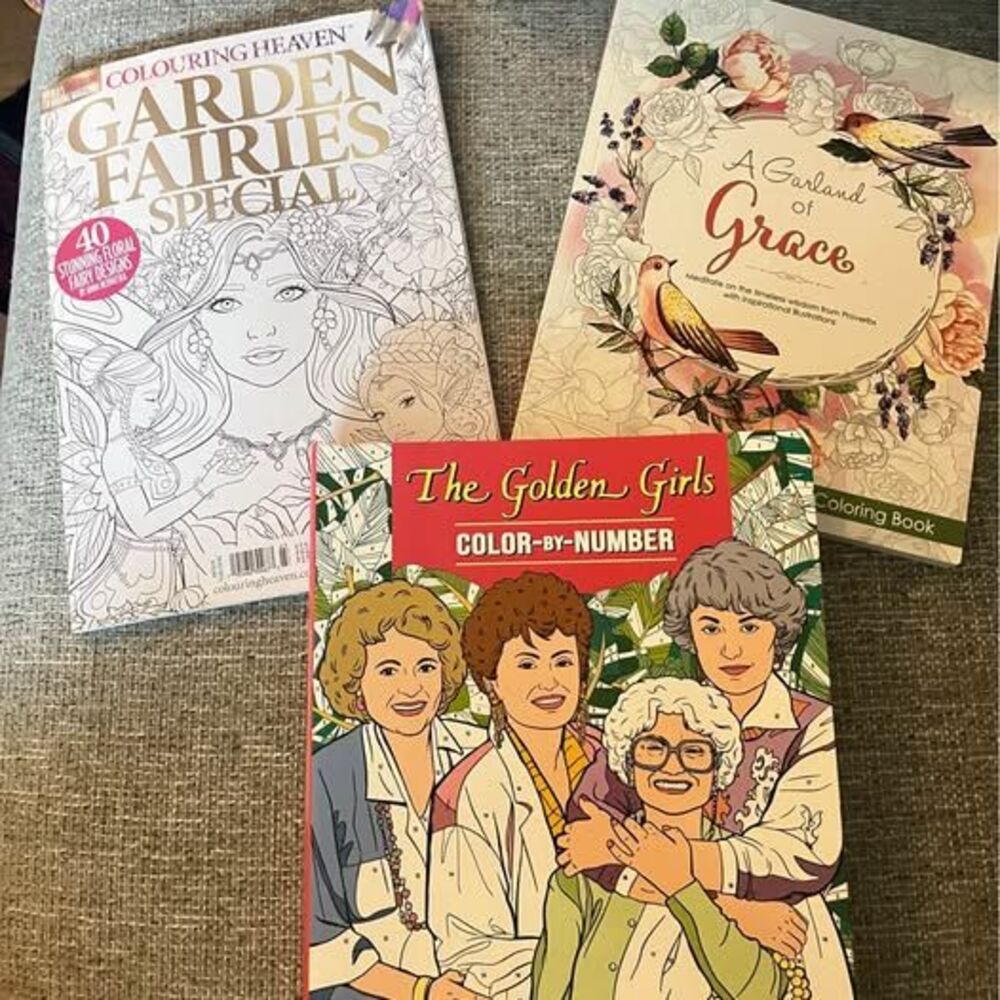 Lot of 3 new adult coloring books